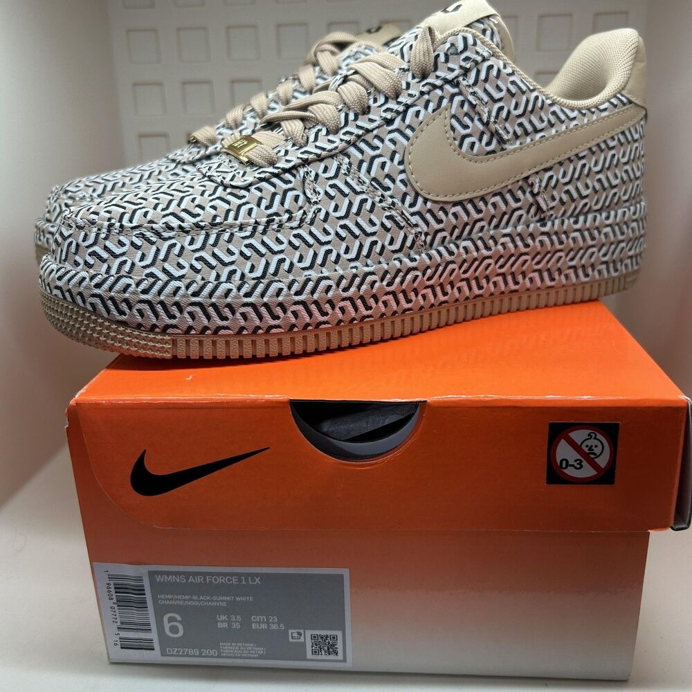 Nike Air Force 1 LX‎ Shoes AF1 Womens Size 6 Tan United in Victory DZ2786-200